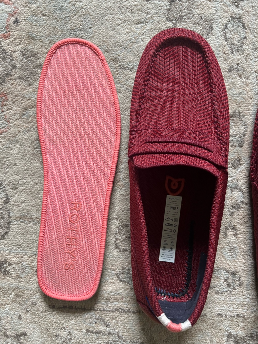 Rothy's Women's Merlot Daily Driver Loafers - Picture 3 of 3
